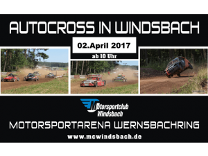 Plakat 1. Autocross in Windsbach 2017